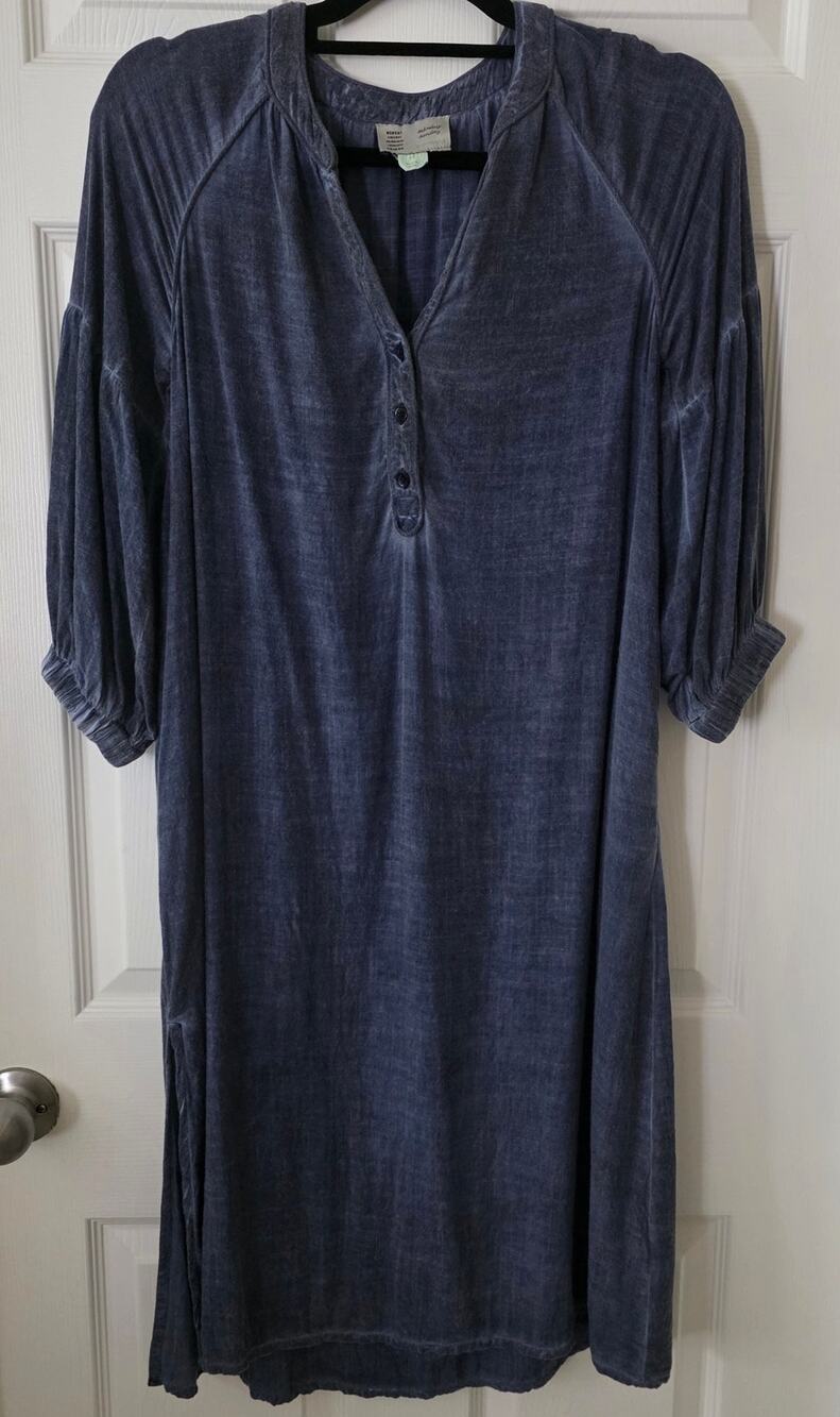 Anthropologie Saturday/Sunday Luna Indigo Midi Dress Size XS